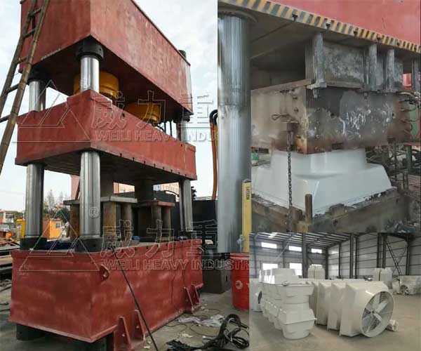 玻璃鋼負壓風(fēng)機外殼成型液壓機-1500噸四柱模壓機