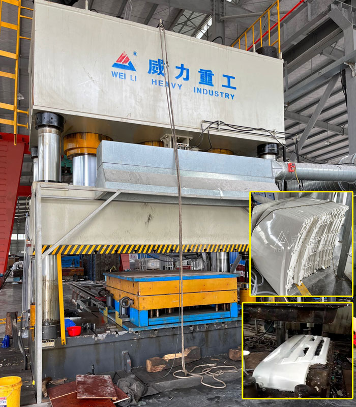 2000噸四柱模壓液壓機(SMC汽車保險杠、導(dǎo)流罩)